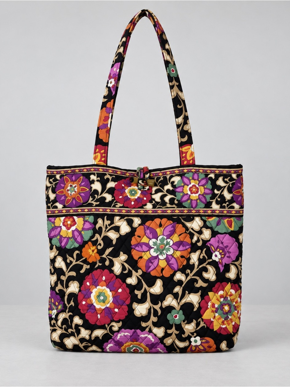 Vera Bradley Susani Bright Tote Bag Floral Quilted Bohemian Cottage